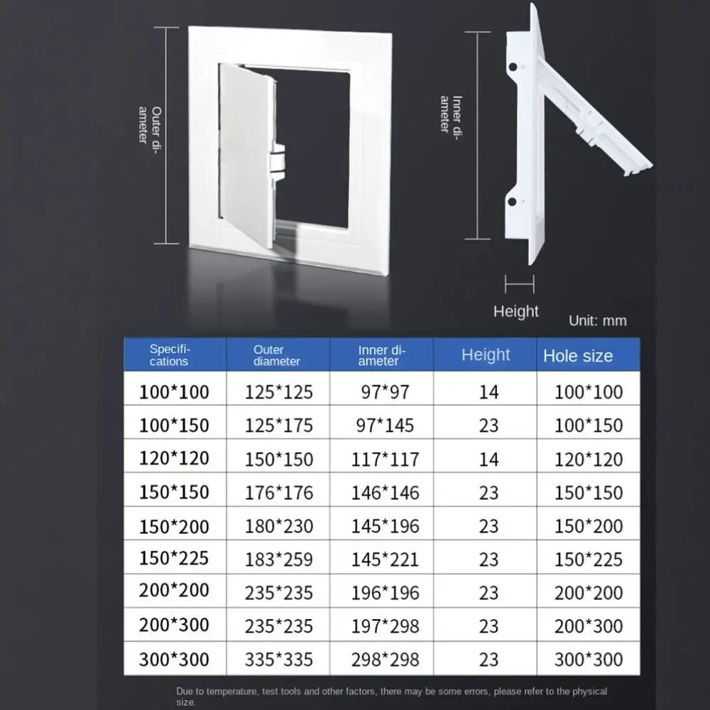 Universal White Plastic Access Panel Door Opening Flap Cover Plate Inspection Hole ABS Access Hatch Cover Wall Access Doors
