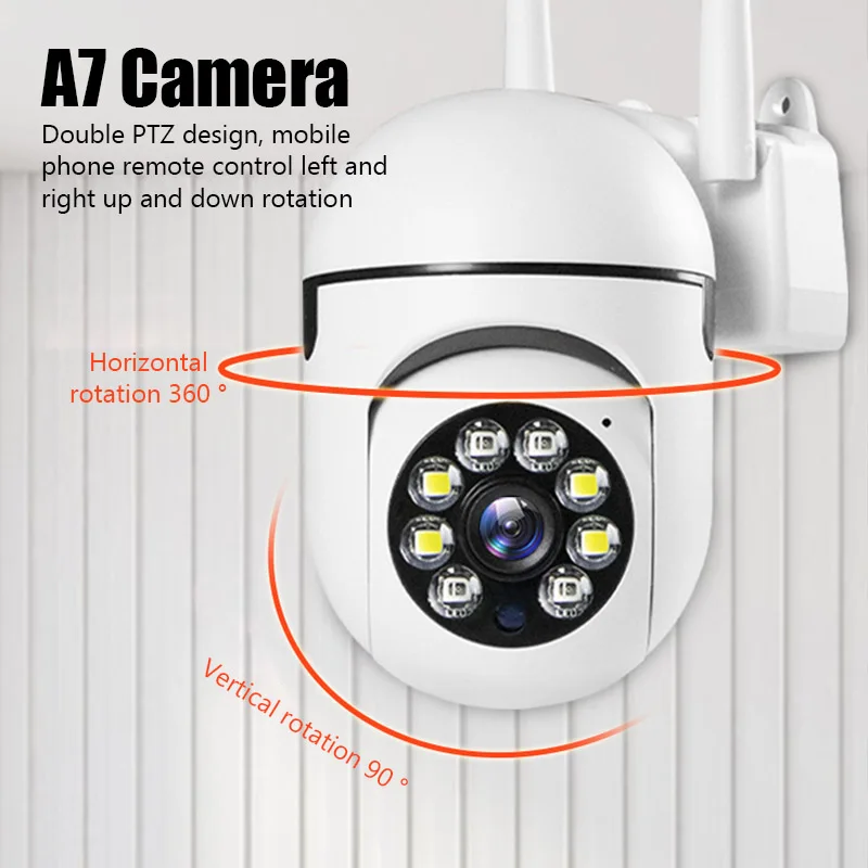 A7 1080P Security Camera WIFI Camera Outdoor PTZ Speed Wireless IP Camera CCTV 4X Digital Zoom Audio Network Surveillance CAM