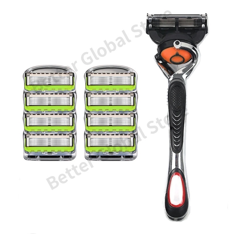 Men's 5-Layer Razor Blades for Smooth Shaving Beard Trimming Face Care - Disposable Shaving Machine Refills