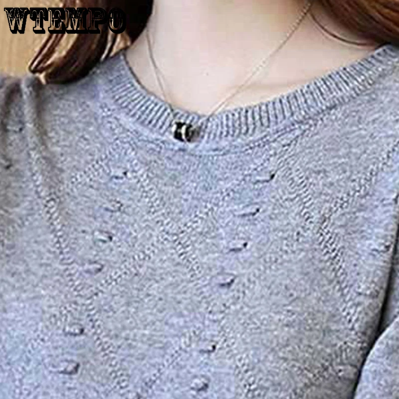 Women\'s Sweaters Long O-Neck Knitted Sweaters Pullover  Sweater Knitted Tops Warm Thick Winter Female Tops Drop Shipping