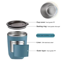 300ML Cafe Thermal Cup Stainless Steel Coffee Mug Leak-Proof Thermal Mug Insulated Water Bottle Milk Tea Cold Cup Drinkware 4