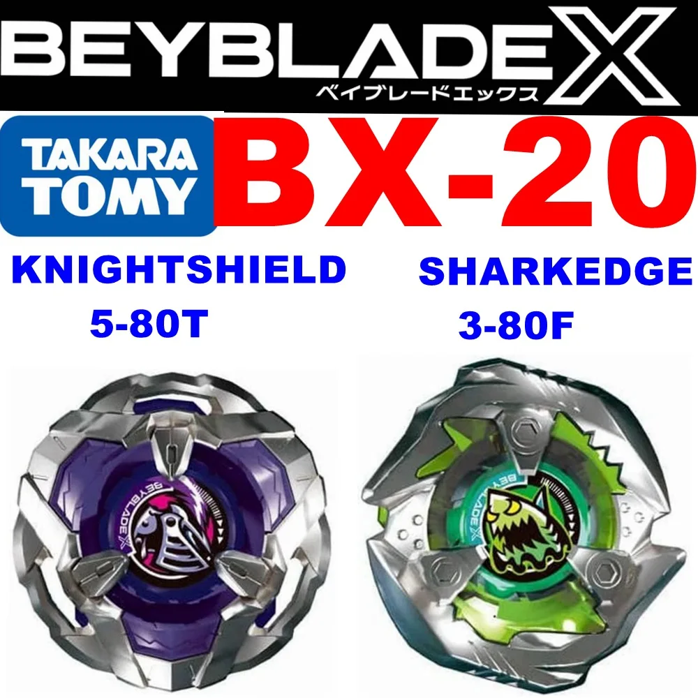 

Оригинальный takara tomy BEYBLADE BX-20 knight shield 5-80T и shark edge 3-80F без коробки