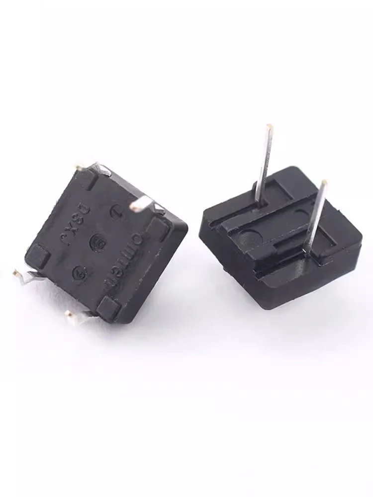 10PCS Touch switch 8*8*5 Pin 5H Silica Gel Silent Button 8*8*5MM Two Feet FeetPin Conductive Silicone Button switch 4pin 8x8x5 m