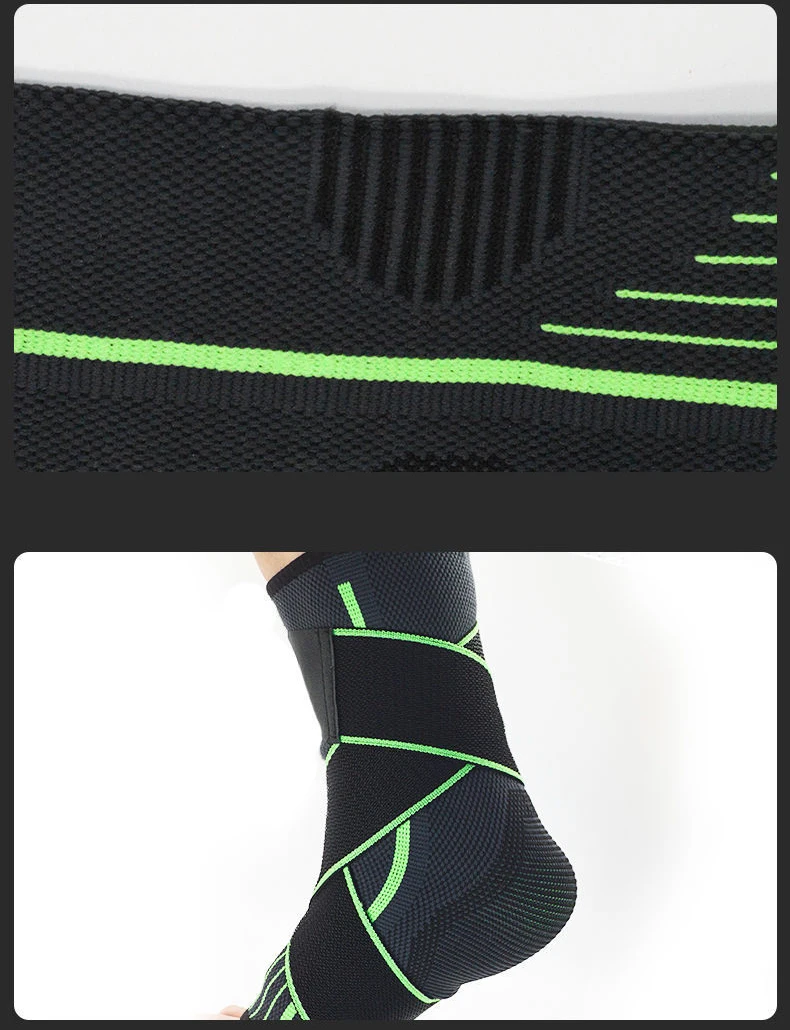1-teilige Knöchelstütze für Fitnessstudio, für Männer und Frauen, Basketball, Laufen, Anti-Verstauchung, Kompression, Sport, elastisches Nylon, gestrickter Knöchelschutz – Detail 3