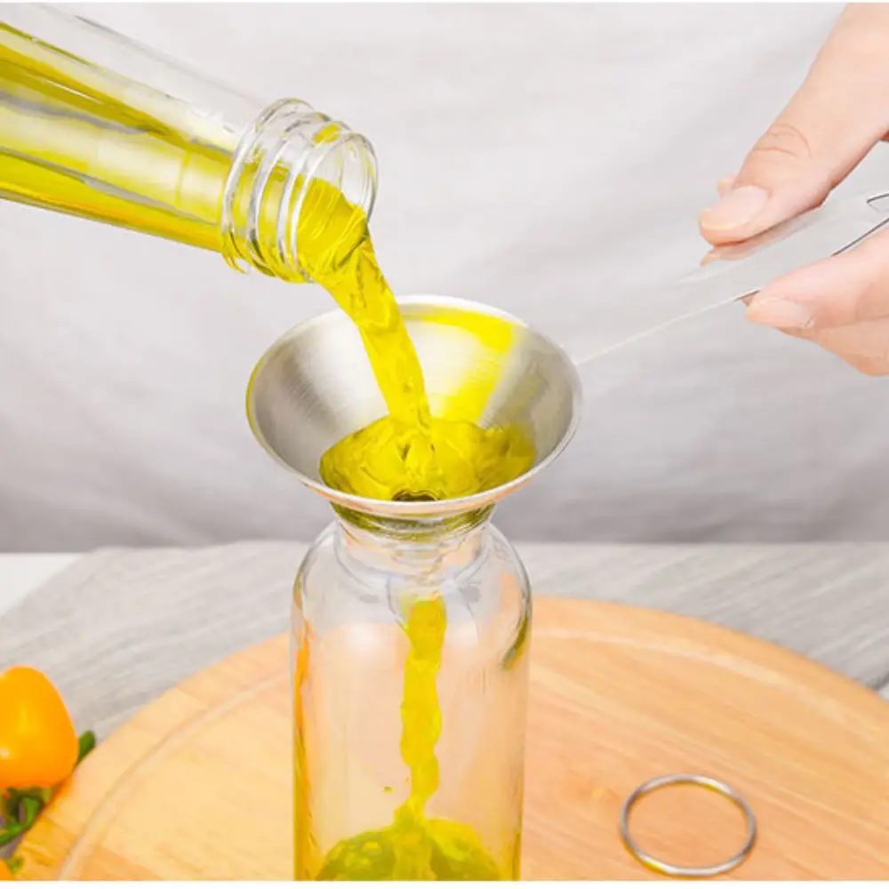 Weithalsiger Kleiner Trichter aus Edelstahl für Parfüm und Superfeinpulver, Protein, Gewürze, Zucker, Mini-Trichter für die Küche – Detail 4