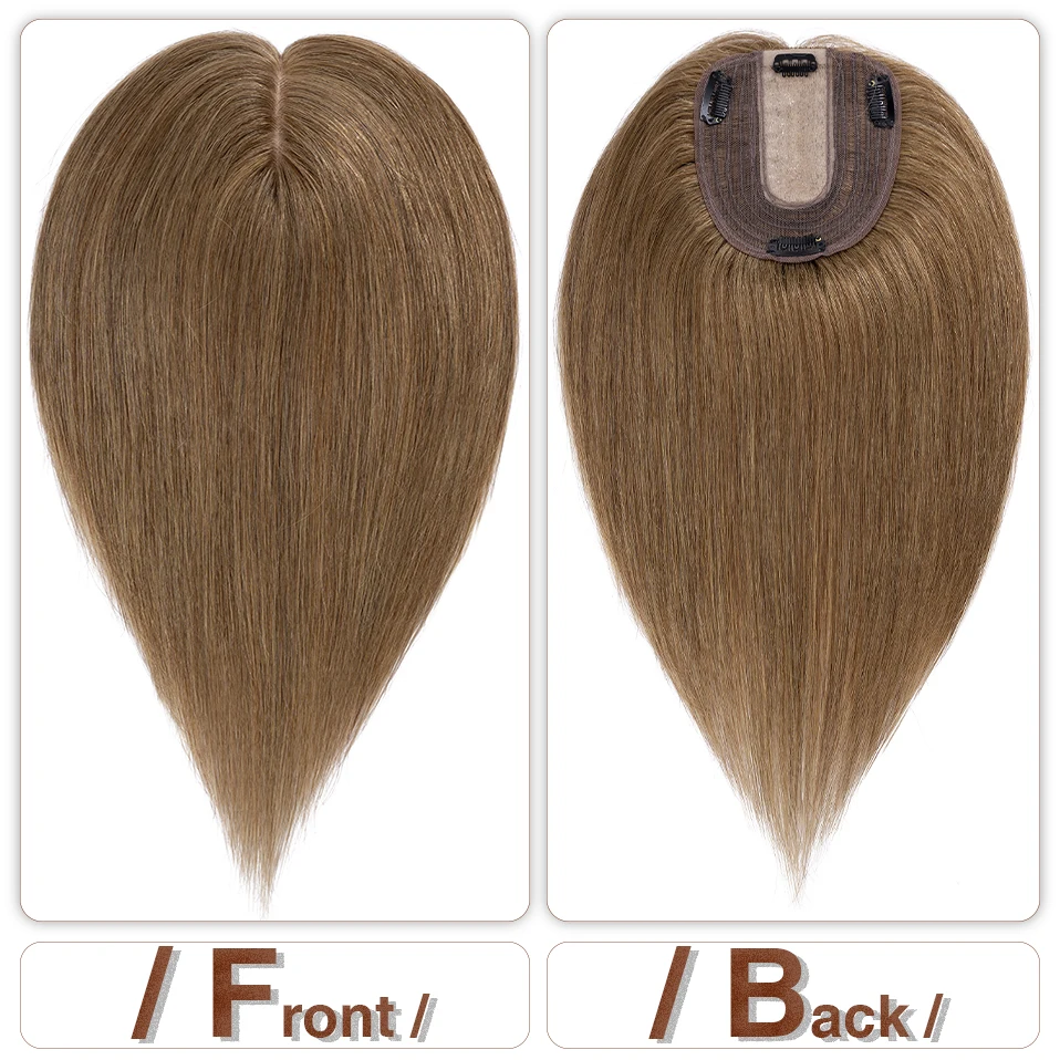 Natural Human Hair Clip In Toppers for Women