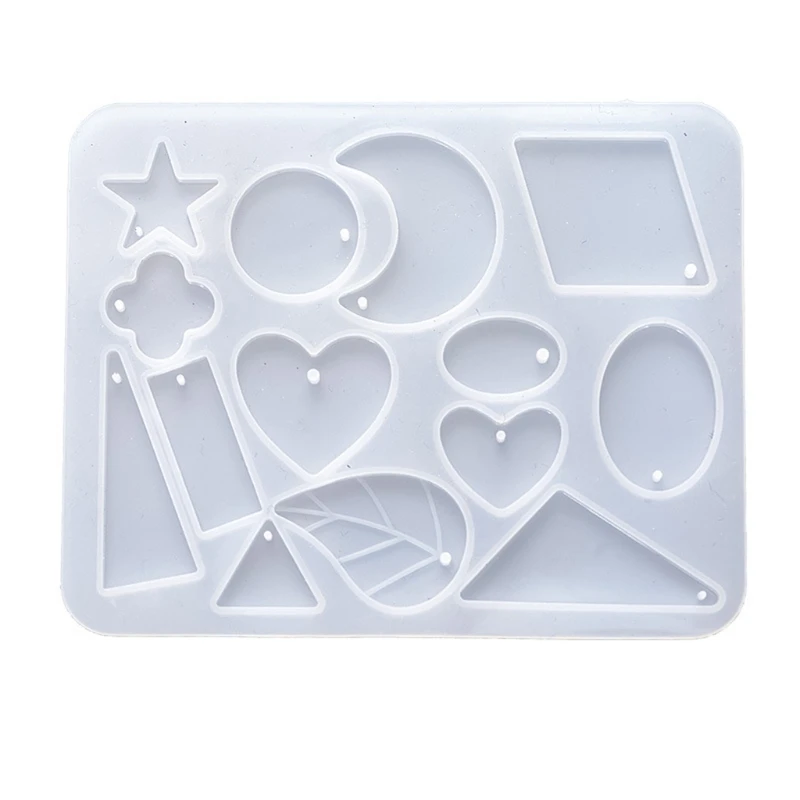 Silicone Earrings Mold Handmade Silicone Earrings Mold Necklace Earring Pendant Resin Molds Drop Dangle Resin Earring Mold Jewelry Making Tools