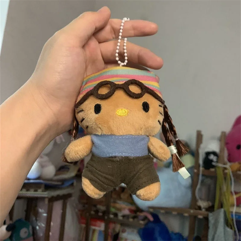 

Милые грязные косички из черной кожи, подвески Sanrio Hellokitty, милая Фотосумка, аксессуары, подарки для девочек