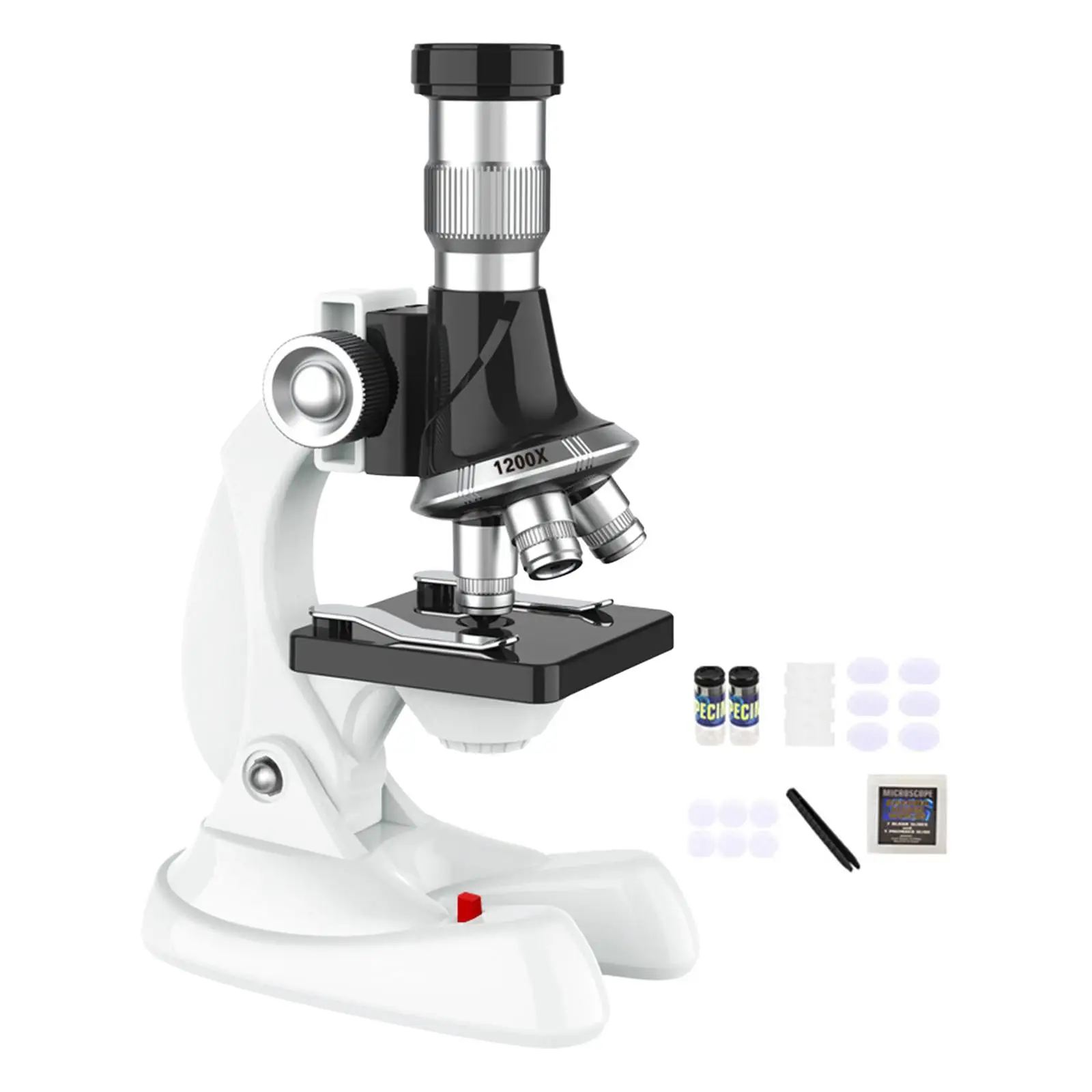 Kids Microscope Educational Toy 100x 600x 1200x Magnification Biological Microscope for Kids Children 5-7 Boys Girls Gifts