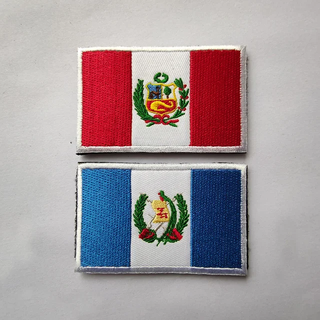 Cypress Collectibles - Peru Flag Patch - Premium Embroidered Appliqu&eacute; - South