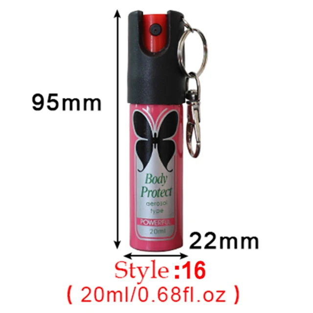 20ml Pepper Spray for Women Safety Protective Spray Easy Carry Self-defense Small Canister Protection Chili Water（16style） wu-16
