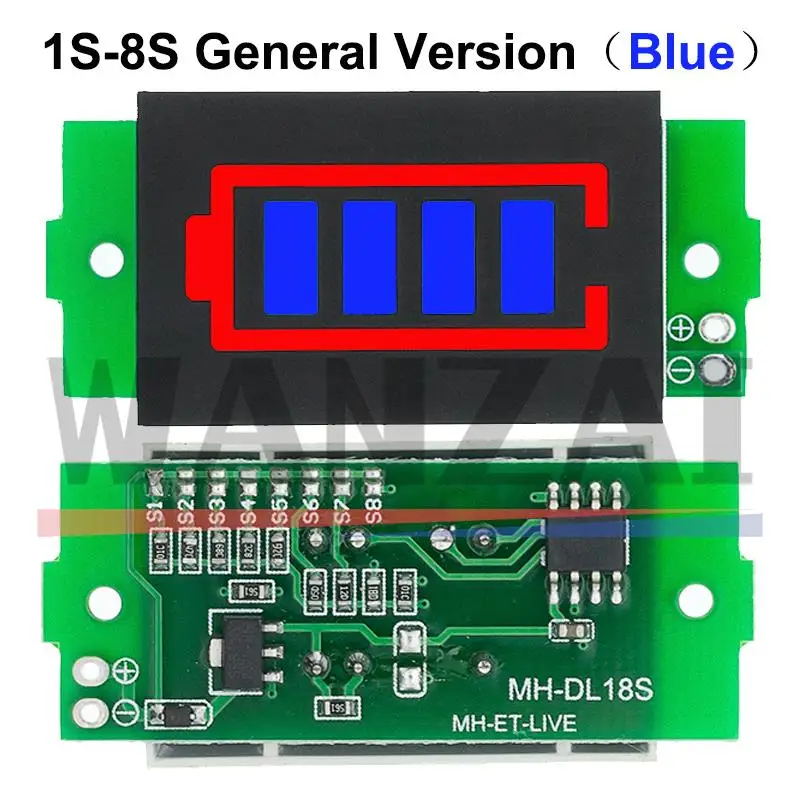 1-8S 1S/2S/3S/4S Single 3.7V Lithium Battery Capacity Indicator Module 4.2V Display Electric Vehicle Battery Power Tester Li-ion - Image 3