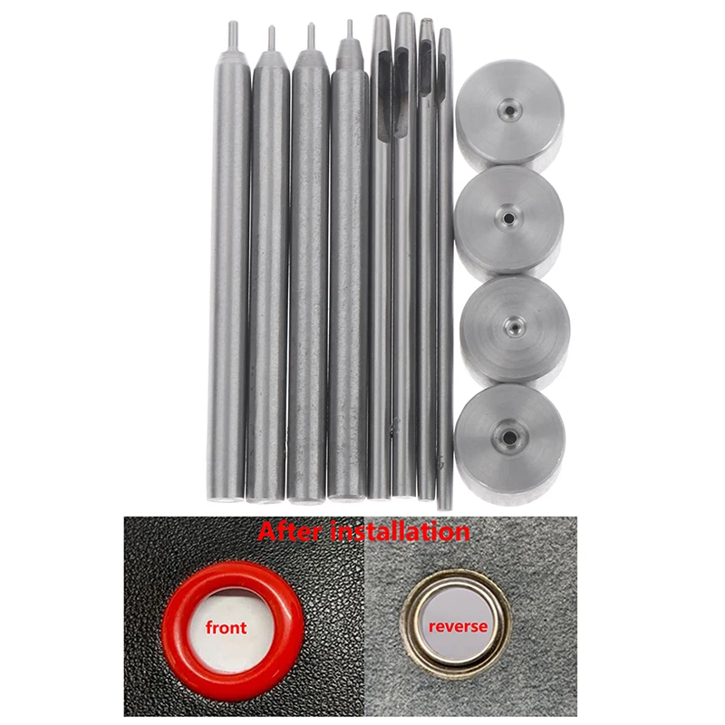 3 Teile/los Mini Ösen Tülle Installation Stanzen Werkzeuge Für 1,5mm 2mm 2,5mm Löcher Puppenhaus Kleidung DIY Teile zubehör