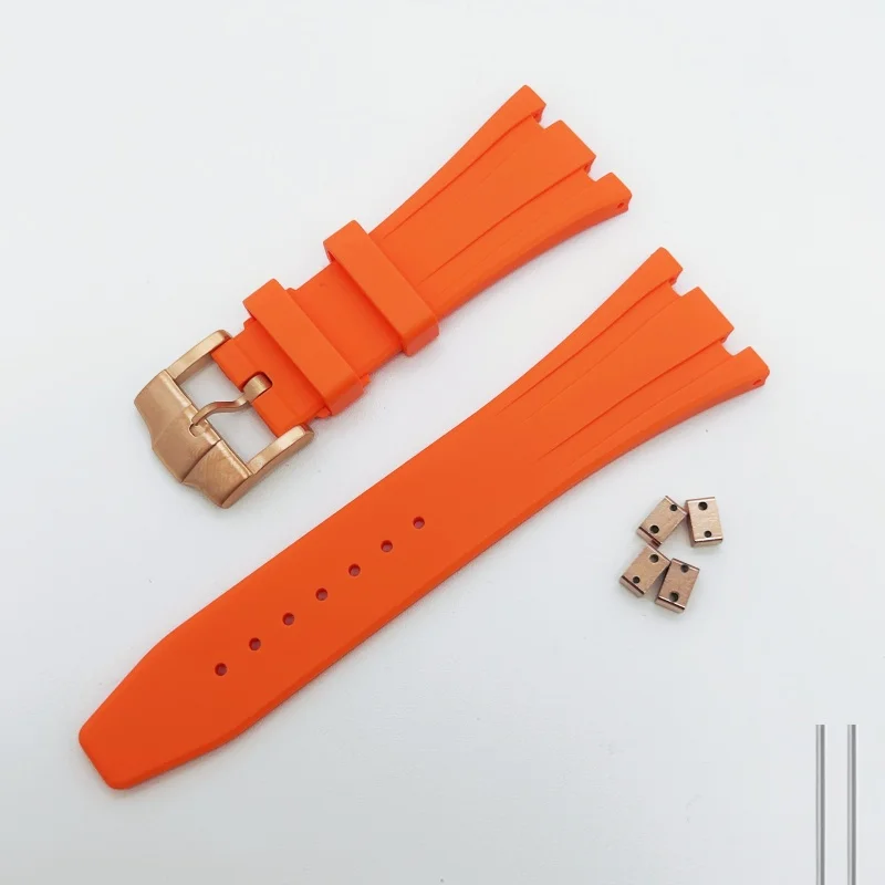 Blue Rubber Silicone Watch Band - Premium Strap Bracelet Accessories, No Logo