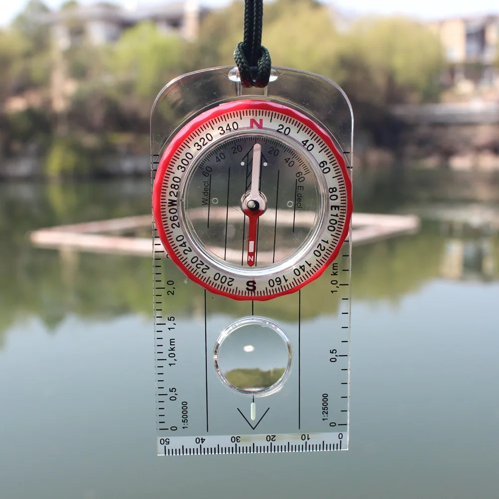 Outdoor Luminous Waterproof Compass Camping Orienteering Map Reading Compas waterproof compass,navigation compass,portable compass,survival compass