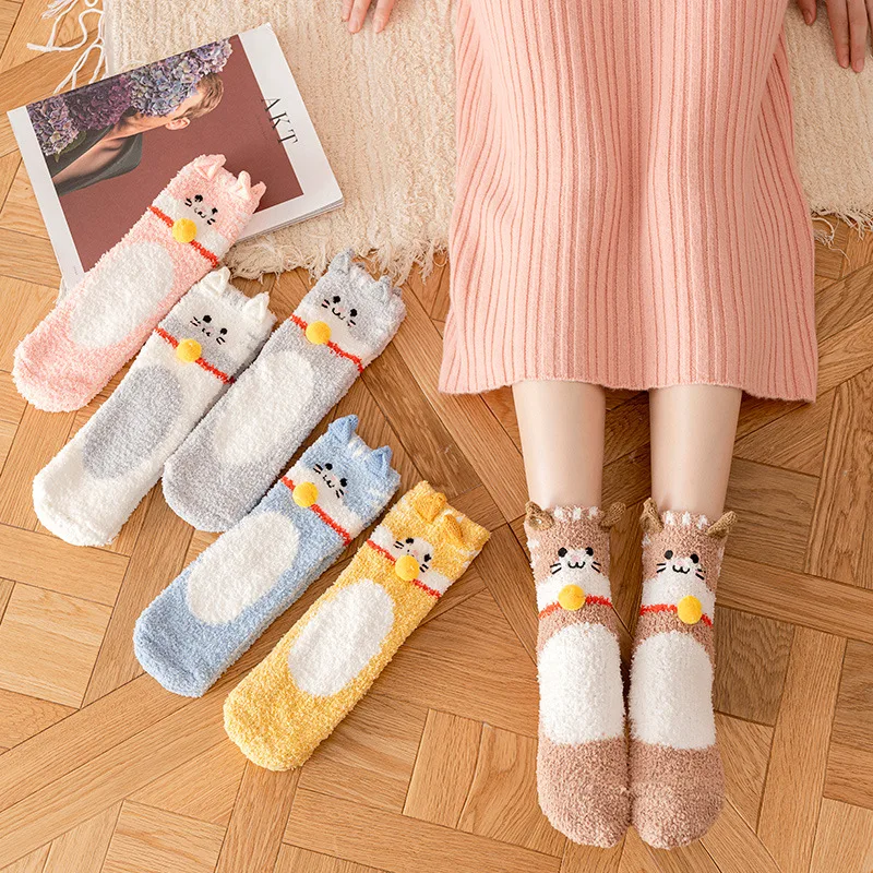 Chaussettes En Tricot épais Pour Femmes, 2 Paires,... - Grandado