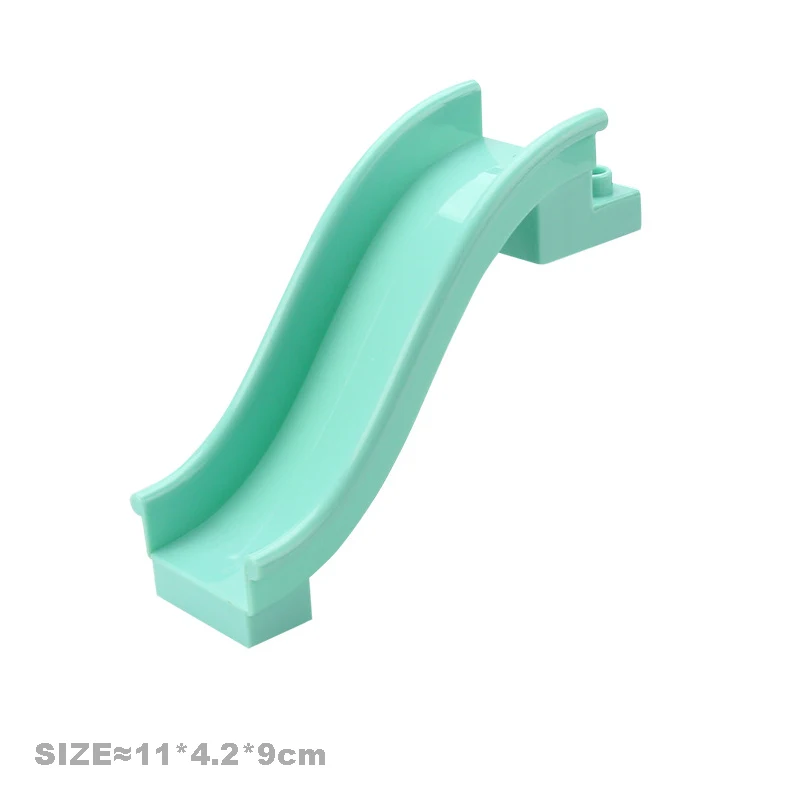 Big Building Blocks Pipeline Playground Spin Parts Slide Ladder Gear Swing Compatible Bricks Baby Assemble Interactive Toys Gift