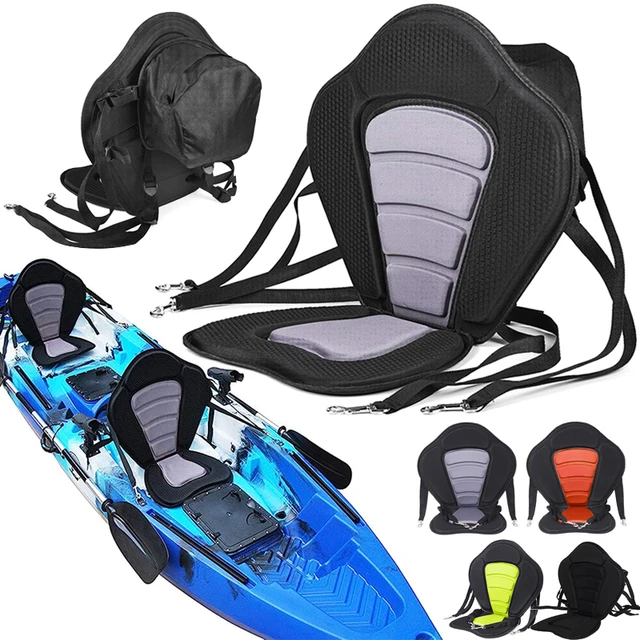 Padded Kayak Seat with Detachable Storage Bag Adjustable Strap