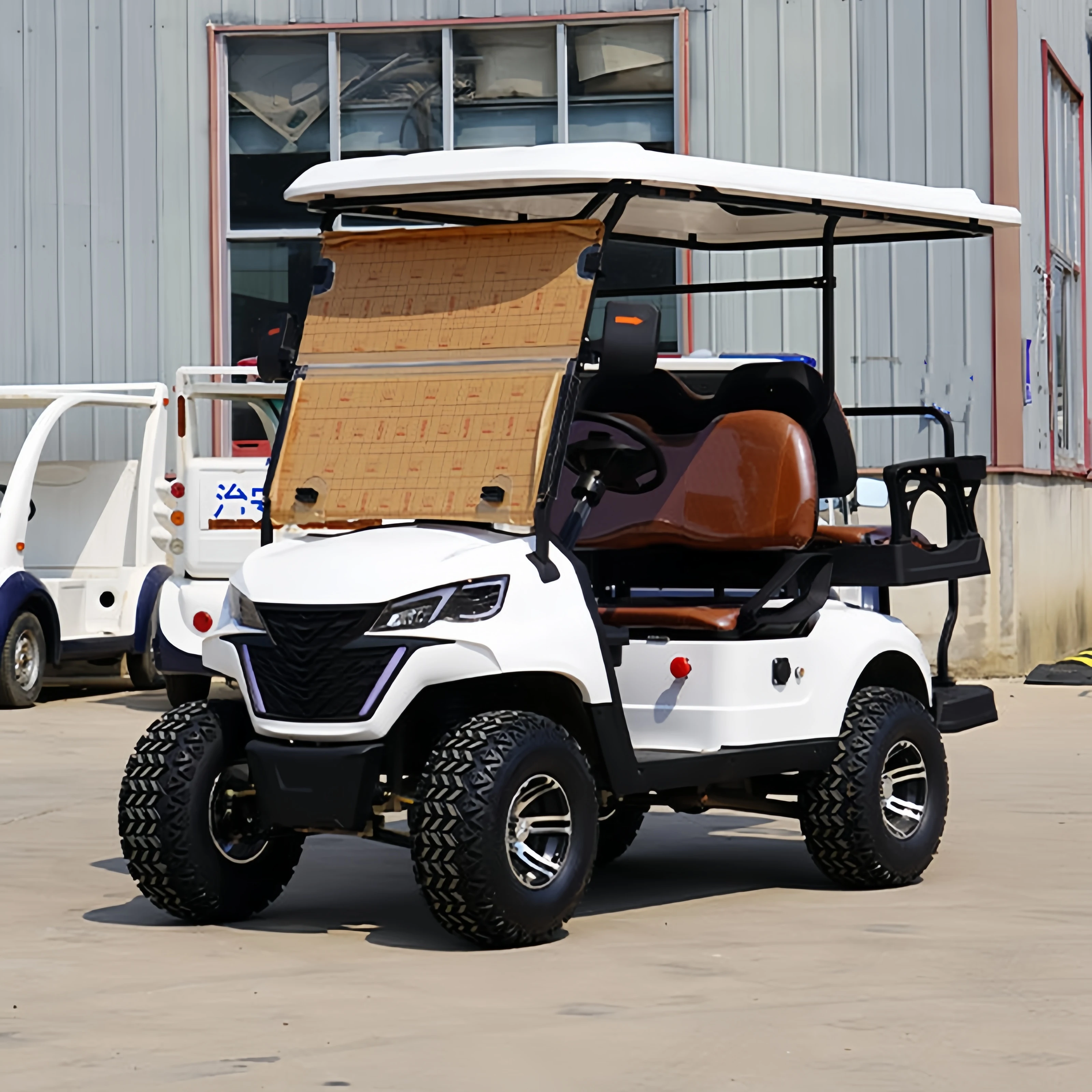 Good price 6 Seat Electric Golf Cart with 6 seats and stable quality products 48V 4 wheel Rain Covered Powered Fast