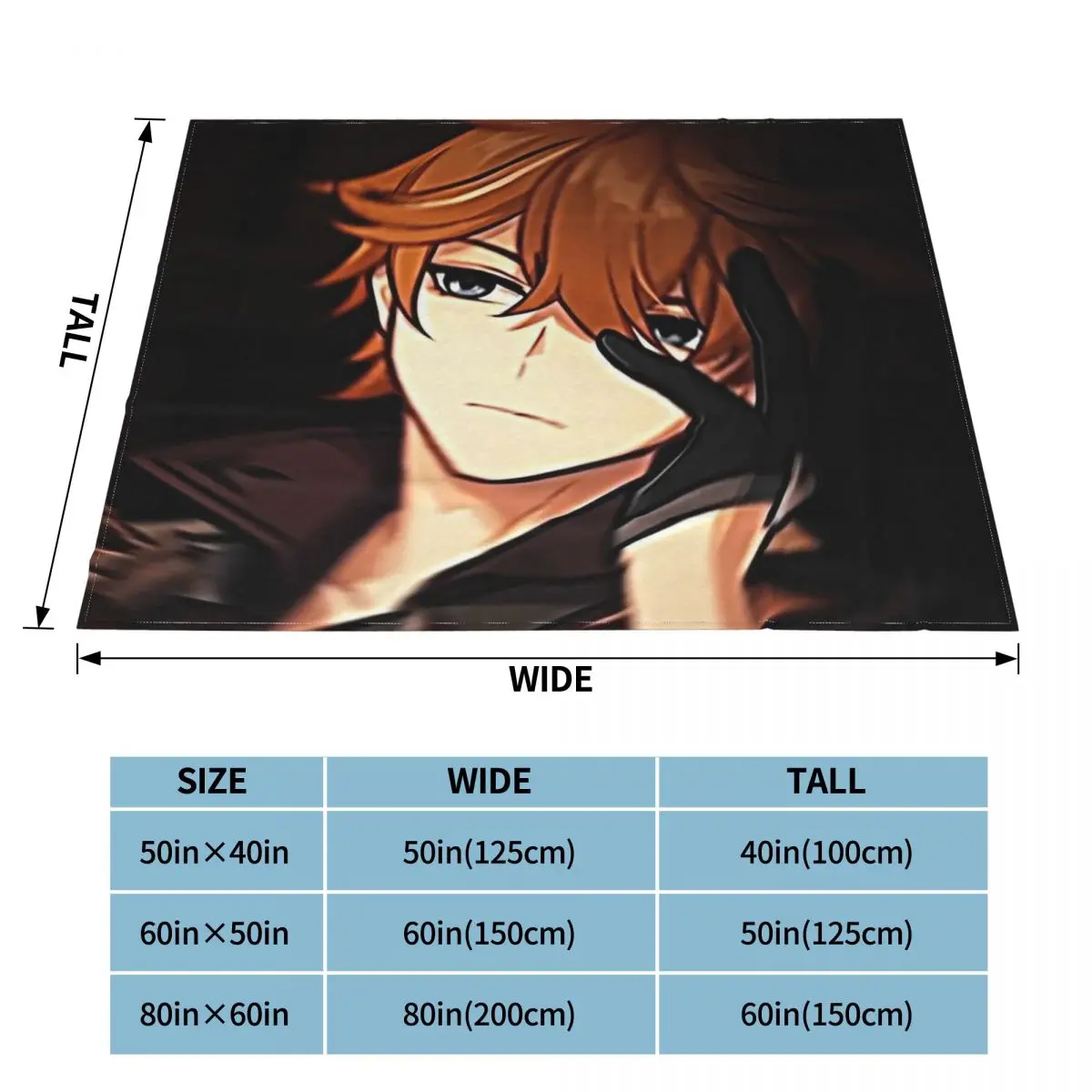 Childe Genshin Impact Blankets Fleece Printed Game Anime Breathable Warm Throw Blankets for Bed Car Plush Thin Quilt