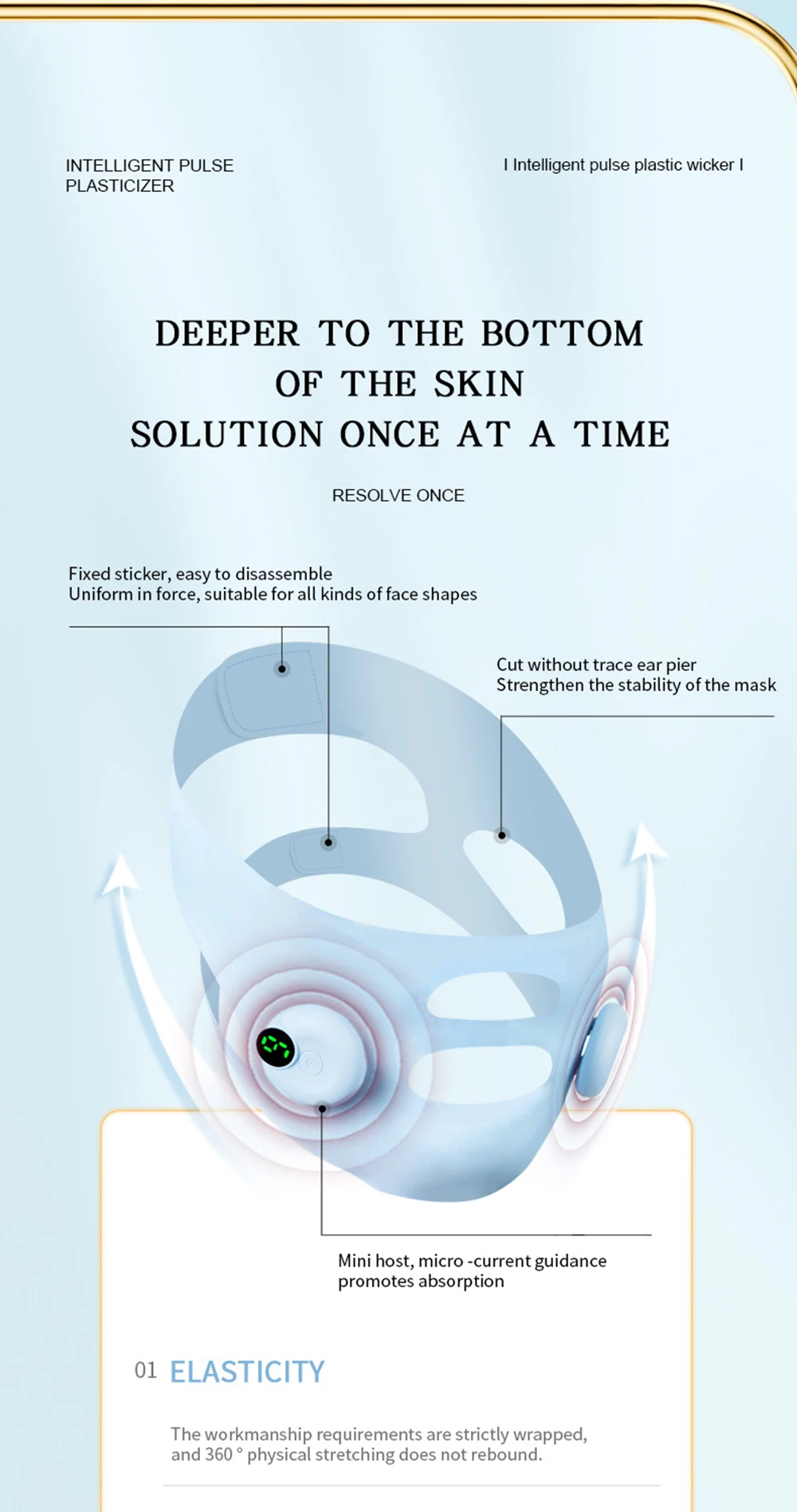 Microcurrent Face Shaping Device – EMS Smart Pulse V-Line Lifting Tool