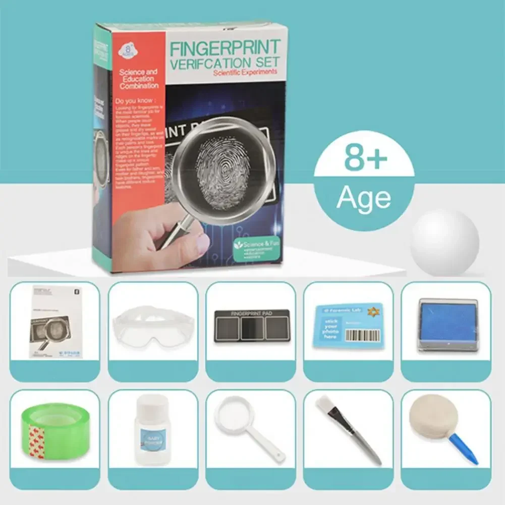 Kids Spy Kit Detective Fingerprint Toys Gifts For Boy Girl Science Experiments Kit With Glasses