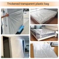 150/200x240x35cm Mattress Protector Packaging Bag Moisture-proof Dust Cover Thickness 0.08mm PE Transparent Moving Home Storage 6