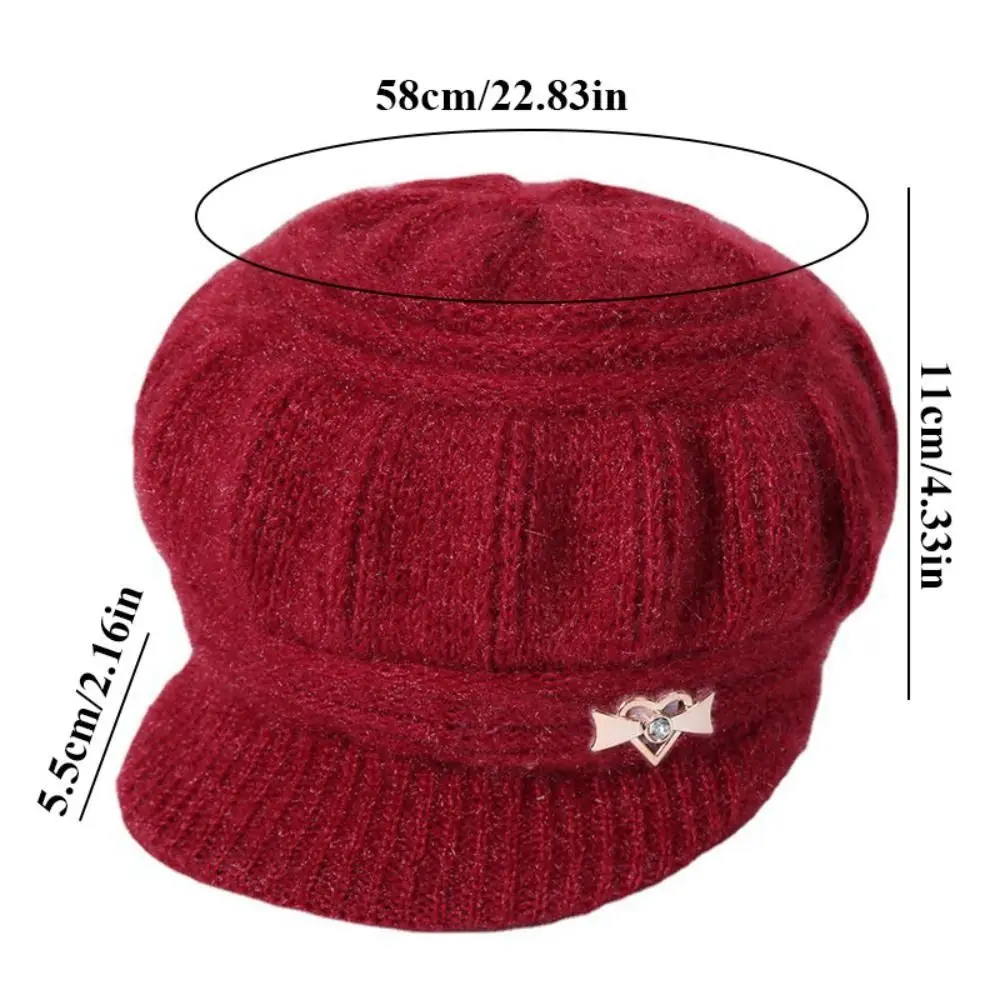 Knitted Knitted Hat Fashion Ear Guard Keep Warm Peaked Cap Windproof Pumpkin Beret Hat Woman 6