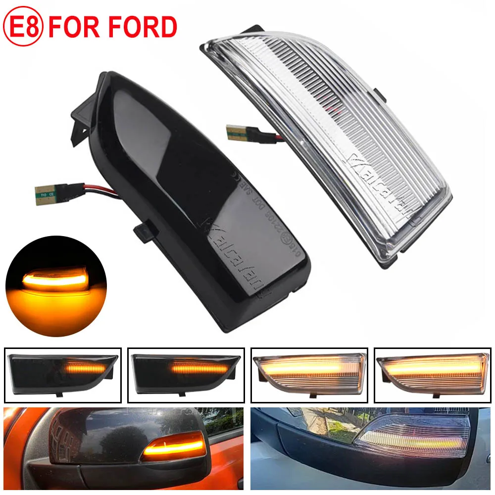 Clignotants Dynamiques LED Pour Ford Ranger T6 / Everest - Remplacement Direct, Séquentiel Fumé - Paire Gauche/droite