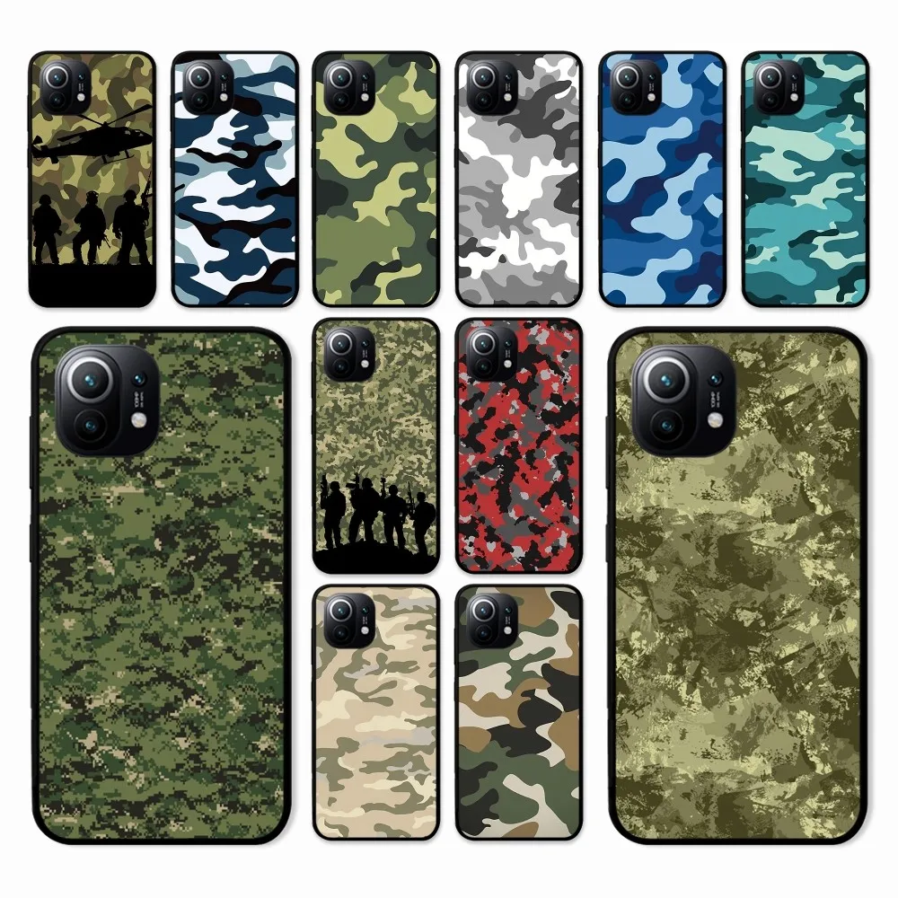 

Camouflage Camo Military Phone Case For Xiaomi Mi 5X 8 9 10 11 12 Lite Pro 10T PocoX3pro PocoM3 Note 10 Pro Lite