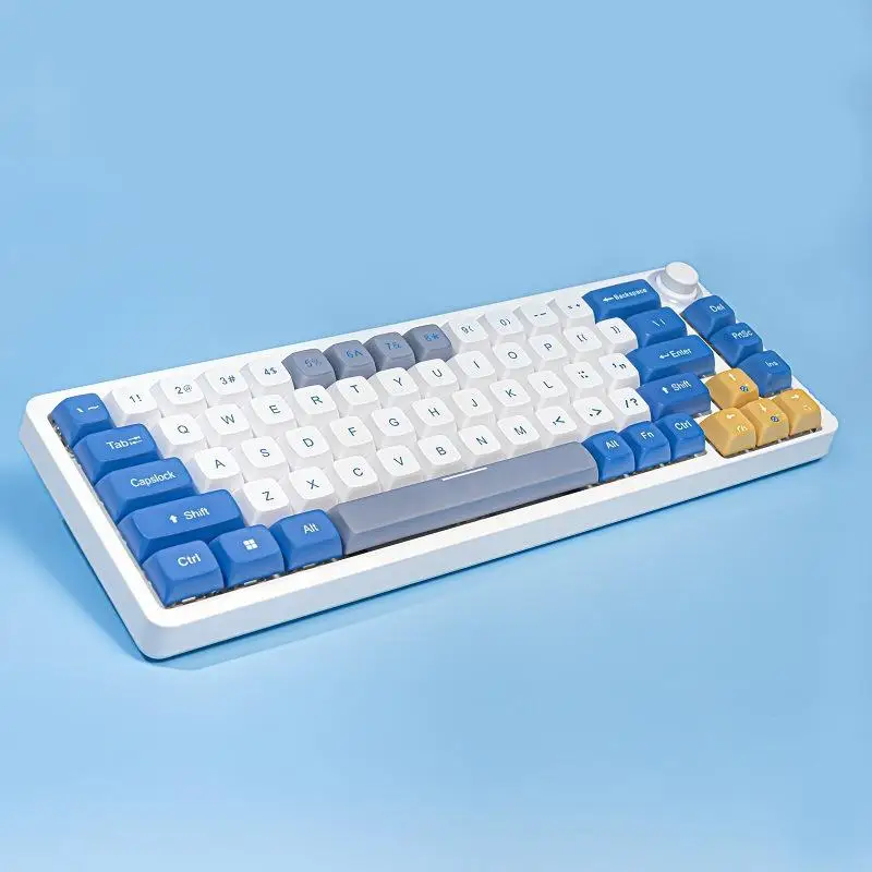 

Hot Swap Mechanical Keyboard Kit Backlit Three-mode Bluetooth Wireless Keyboard Custom RGB Dial Knob Keyboard Diy Desktop for Pc