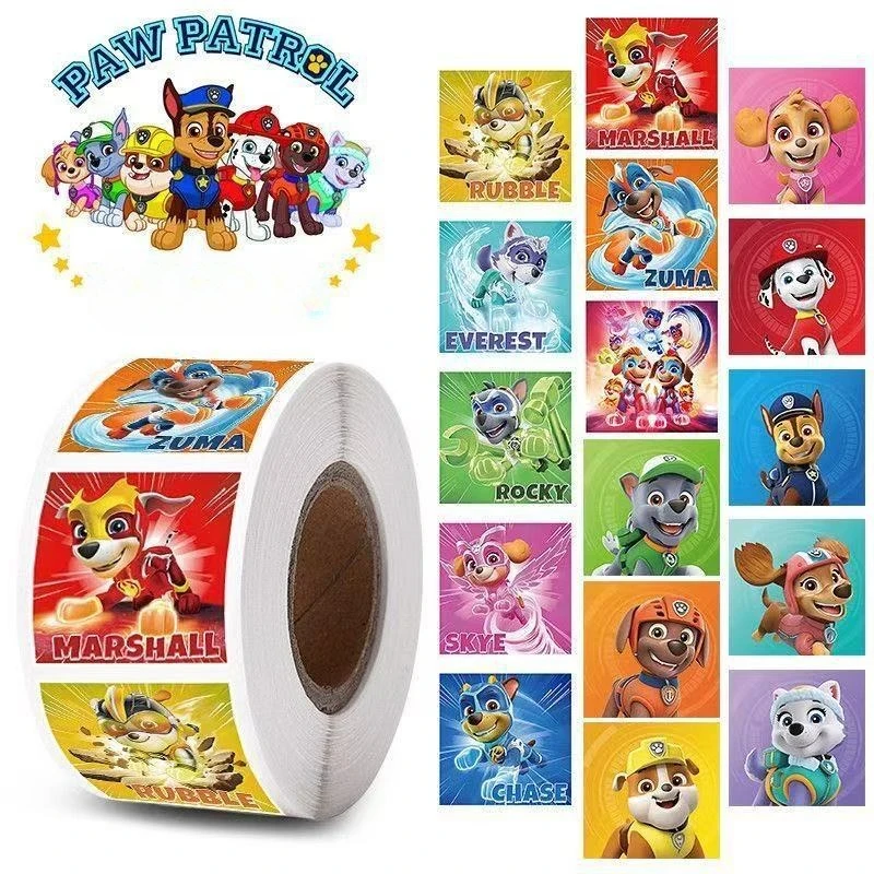 Nouveau 500 pièces Paw Patrol enfants dessin animé autocollants mignon enfants papeterie fournitures école enseignant fournitures récompense autocollant cadeau