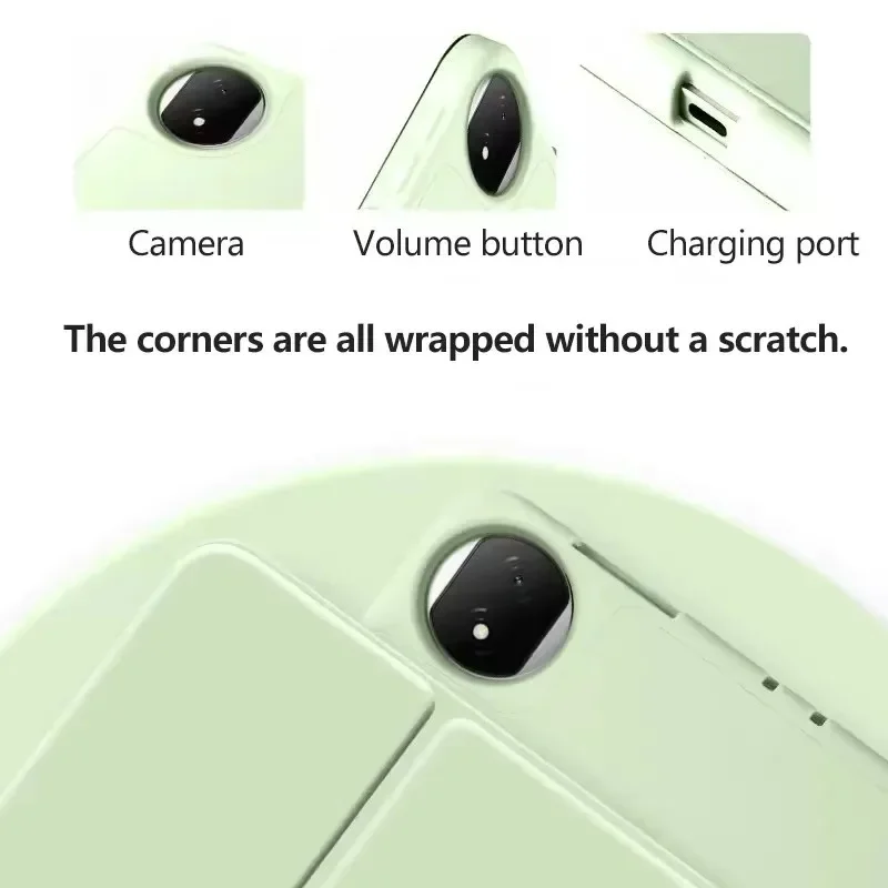 Premium PU Leather Soft Silicone Stand Case