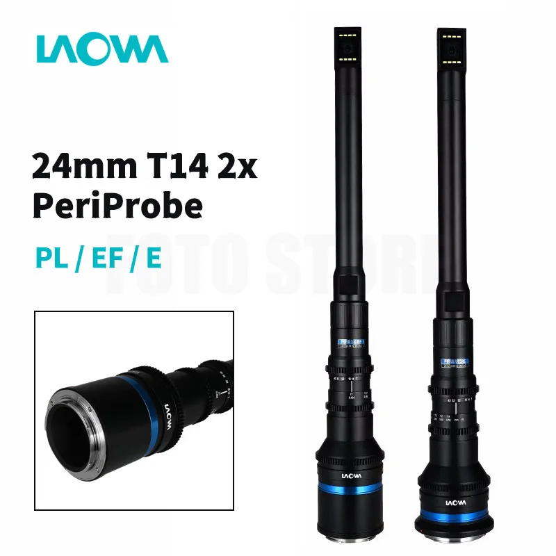 Laowa 24Mm T14 2X Obiettivo Periprobe Marco Sonda Full Frame Cine Lens Per Canon Ef Sony E Pl Mount Fotocamere Movie Lens Versione Video