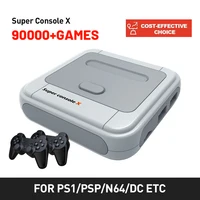 Игровая приставка KINHANK Super Console X Ретро игровая консоль с поддержкой 90000 игр 50 эмуляторов для PS1/PSP/MAME/DC с контроллерами