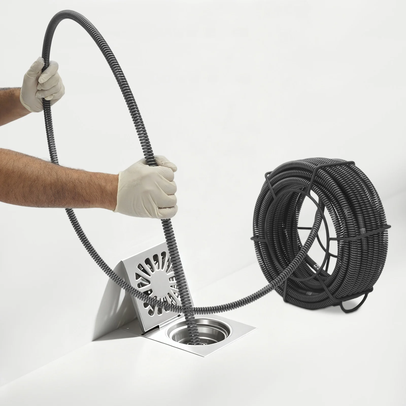 Bad Küche 20 m Frühling Rohr Kanalisation Entsperren Rohr Bagger Werkzeug Waschbecken Becken Rohr Reinigung Entstopfen Frühling Spiralen – Detail 7