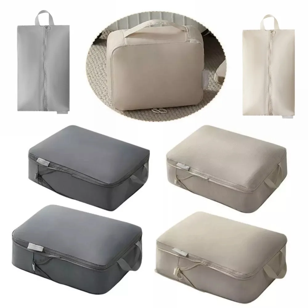 Memory Fabric Travel Storage Bag Foldable Dustproof Compression Packing Cube Large Capacity Moisture-proof 4