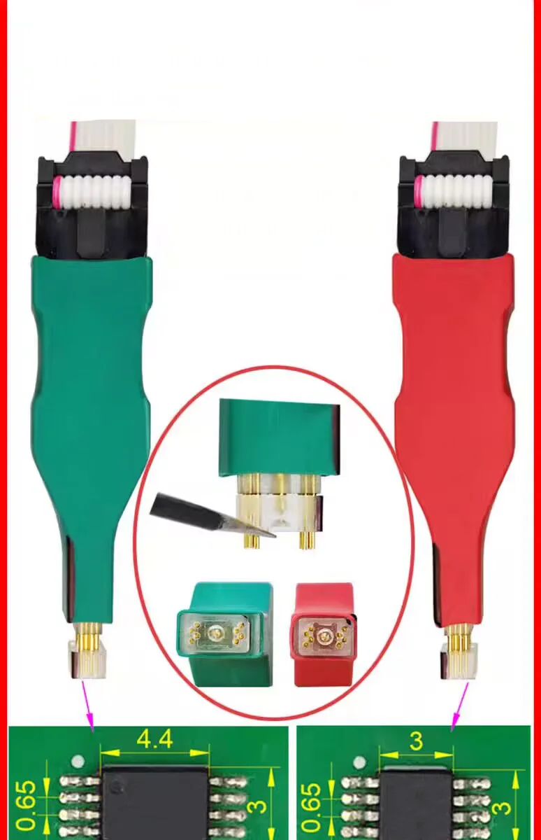 1 Stück TSSOP8 MSOP8 Mini MSOP8 Chip-Brenn- und Ladekabel / 0,65mm Abstand / Programmierkabel für Kfz-Instrumente – Detail 2