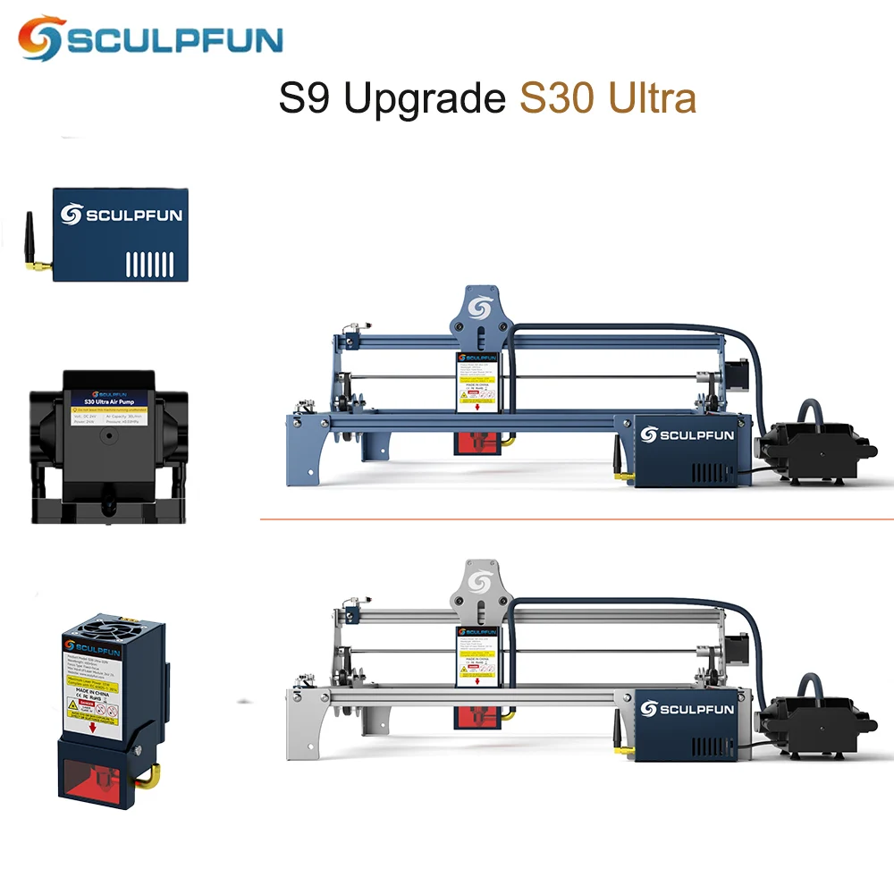 

SCULPFUN S30 Ultra 33W/22W Laser Engraver Module Head Kit Air Assist Pump XY Limit Switch for S9 S6 S6Pro Upgrade