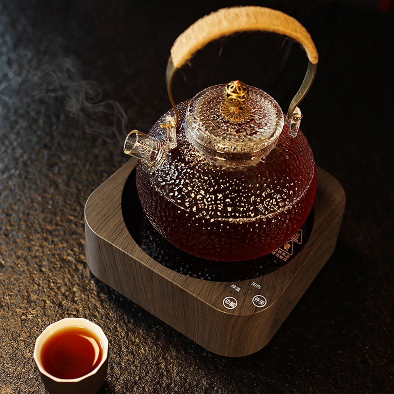 600W Electric Heater Stove Hot Cooker Plate Smart Hot Tea Maker Heating Furnace Water Boiler Multicooker Wooden Tea Stove 220V