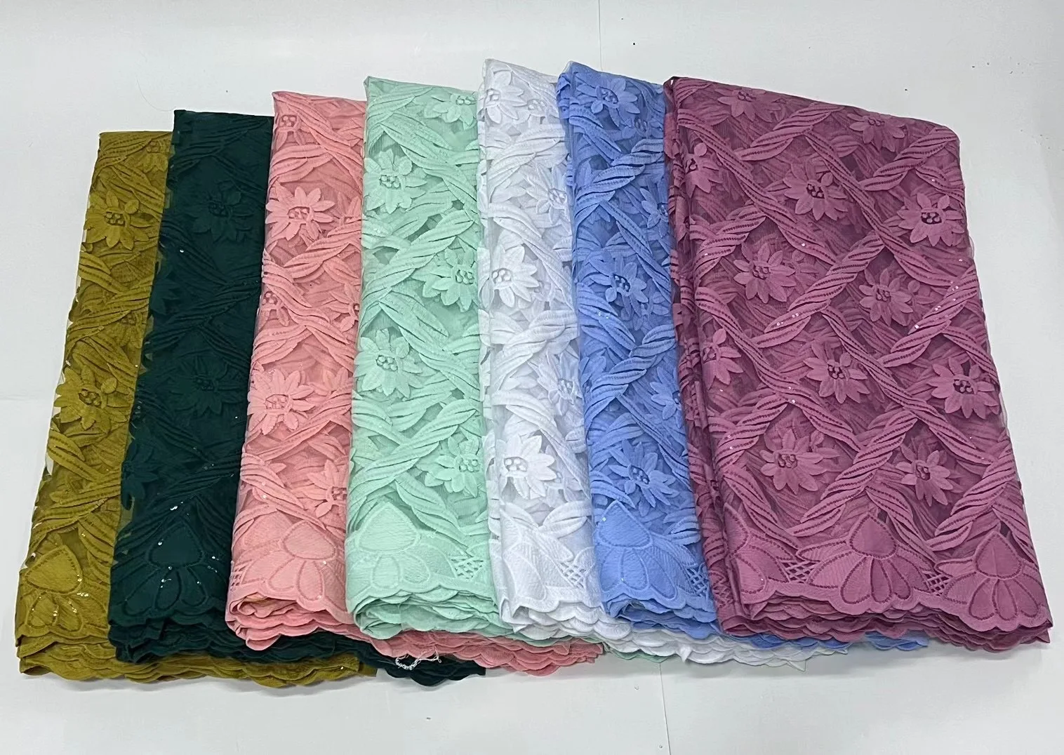 qualidade tecido de renda francesa costurar lantejoulas