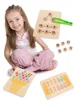 Kids Montessori Math Toys, Color Cognitive Matching Clip Beads Toys, Interactive Board Games, Puzzle Toys For Boys & Girls 2