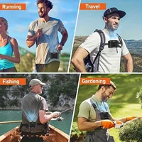 Ventilateur de refroidissement rechargeable 5 vitesses 10000 mAh pour extérieur, portable à clipser sur ceinture, à porter à la taille, à suspendre au cou, pour le camping 3