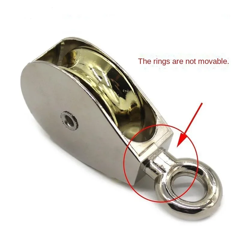 Metal Sheave Zinc Alloy Fixed Pulley Crown Block and Tackle Lifting Wheel Mini Single/Double Pulley DIY Fixed Pulley Lifting Rope Pulley