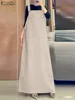 2024 ZANZEA Women Spaghetti Strap Muslim Overalls Dress Vintage Solid Abaya Marocain Sundress Eid Mubarek Hijab Islamic Clothing