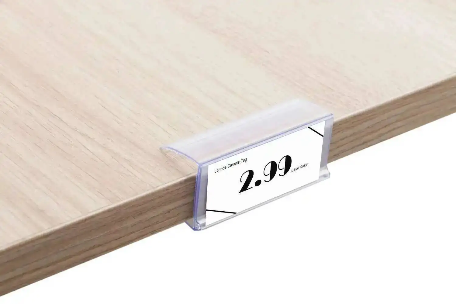 20 Stück transparente Etikettenhalter für Holzregale, Pop-Schilder-Clips, Super Grips, Preiskubus-Schlitz für Regale – Detail 15