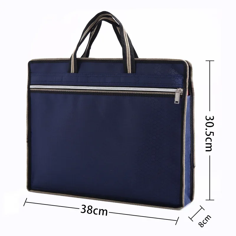 

Meeting Zipper Information Office Handbag Business Waterproof Document Bag Portable Men's Briefcase Nylon