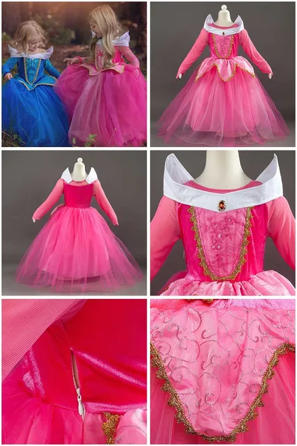 ReliBeauty Girls Princess Aurora Dress Costume (4T, Pink) : Amazon.in:  Fashion