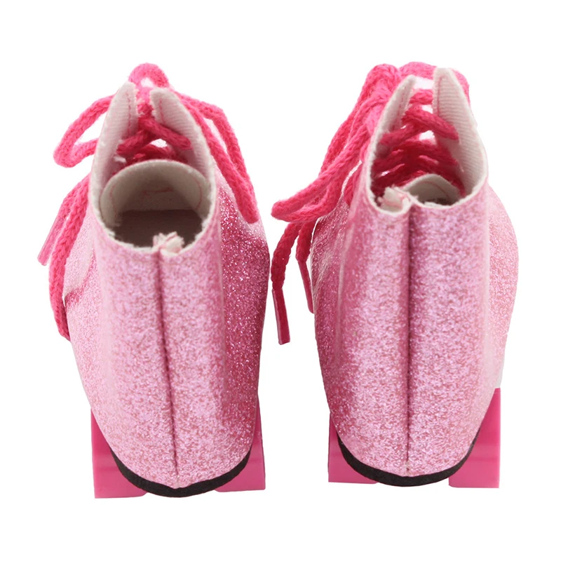 8CM Doll Roller Skates For 18-inch American Dolls Lace-up Cute Roller Skates Boots Shoes For 43cm Baby Newborn&OG,DIY Girl Dolls