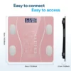 Digital Simple and Practical Body Fat Scale with Smartphone App, Bathroom Scale with Led Display, Provides Body 6